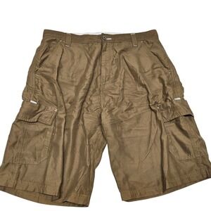 Burnside Cargo Shorts Mens 36 Brown Utility Gorpcore Workwear Skate 11 Inseam